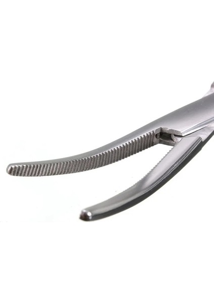 Kavisli 18 cm Paslanmaz Çelik Kavisli Uç ve Düz Uçlu Forseps Kilitleme Kelepçeleri Hemostatik Forseps Arteriyel Forseps Kelepçe Balık Kancası Pense (Yurt Dışından)
