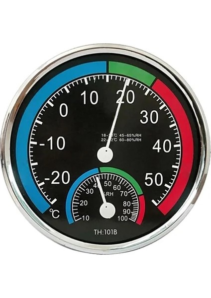 Siyah 2 In 1 Pointer Termometre Termohigrometre Kapalı Açık Higrometre Duvara Monte Masaüstü Sıcaklık Nem Ölçer Ev (Yurt Dışından)