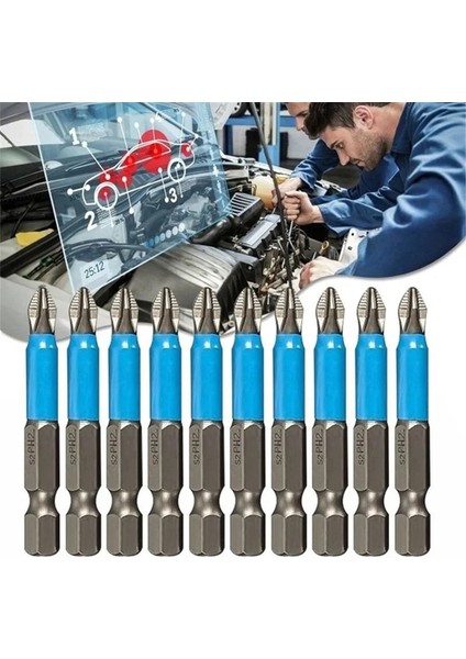 3 Adet 3/5/10 Adet 50MM Ph2 Çapraz Bit Matkap Kafası Tornavida Uçları El Aletleri Kaymaz Elektrikli Hex Shank Manyetik Tornavida Matkap Ucu (Yurt Dışından) modelleri