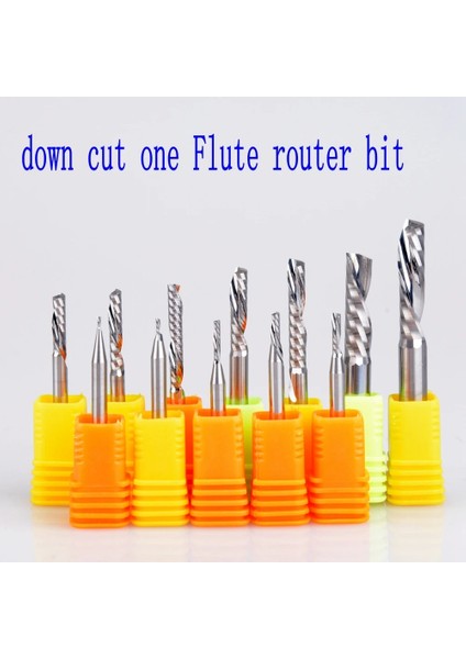 3.175X32X55L 1 Adet 3.175MM 4mm 5mm 6mm 8/10MMAAA Sol Spiral Freze Kesicisi Aşağı Kesim Bir Flüt Yönlendirici Bit Cnc Freze Karbür Freze Kesicisi (Yurt Dışından)