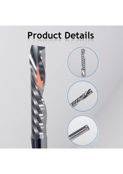 3.175X32X55L 1 Adet 3.175MM 4mm 5mm 6mm 8/10MMAAA Sol Spiral Freze Kesicisi Aşağı Kesim Bir Flüt Yönlendirici Bit Cnc Freze Karbür Freze Kesicisi (Yurt Dışından) modelleri