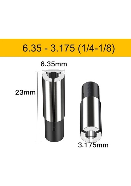 1 Adet 6.35-3.175 Yüksek Hassasiyetli Cnc Takım Dönüşüm Kol Aynası Dönüştürme Er Collet Redüktör Kol Oyma Makinesi Aksesuarları (Yurt Dışından)
