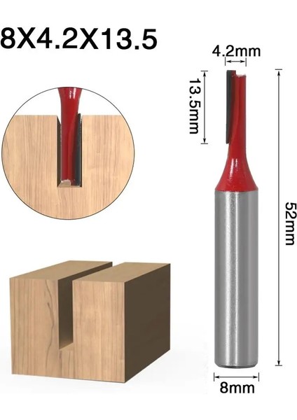 NO20 1 Adet 8mm Shank Düz Bit Tungsten Karbür Tek, Çift Flüt Yönlendirici Bit Ahşap Freze Kesici Ağaç Işleme Araçları Için (Yurt Dışından) modelleri