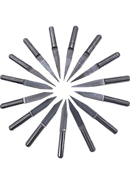DEGREE40-0.5 10 Adet 10/15/20/25 Derece 3.175 1/8 Pcb Gravür Ucu V Shap Ucu End Mill Tungsten Karbür Pcb 3D Freze Kesicisi (Yurt Dışından)