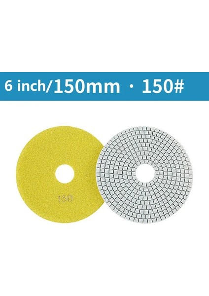 800 6 Inç 150MM Kuru/ıslak Elmas Parlatma Pedleri Esnek Taşlama Diskleri Granit Mermer Taş Cila Disk Parlatma Aşındırıcı Aletler (Yurt Dışından)