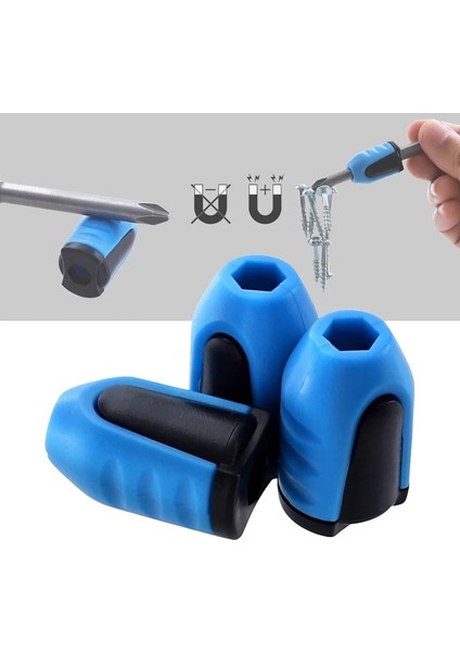 Blue-1 Manyetik Vida Tutucu Halkalar 1/4 Inç 6.35MM Tornavida Sürücü Uçları Mıknatıslayıcı Vida Hex Shank Tornavida Bit Güçlü Mıknatıs ile (Yurt Dışından) fiyatları