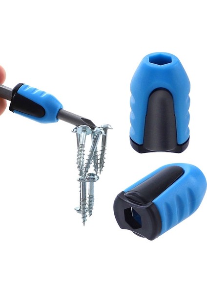 Blue-1 Manyetik Vida Tutucu Halkalar 1/4 Inç 6.35MM Tornavida Sürücü Uçları Mıknatıslayıcı Vida Hex Shank Tornavida Bit Güçlü Mıknatıs ile (Yurt Dışından) modelleri
