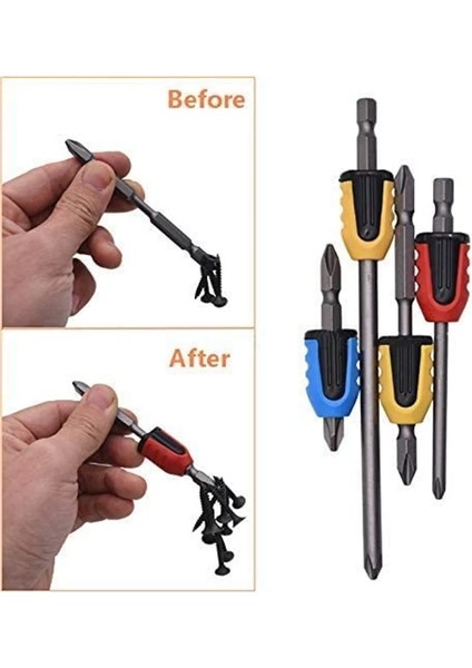 Blue-1 Manyetik Vida Tutucu Halkalar 1/4 Inç 6.35MM Tornavida Sürücü Uçları Mıknatıslayıcı Vida Hex Shank Tornavida Bit Güçlü Mıknatıs ile (Yurt Dışından) indirimleri