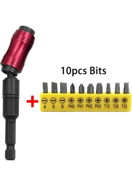 Set 2 1/4 "altıgen Manyetik Halka Tornavida Uçları Hızlı Değişim Sürücü Kılavuzu Matkap Uzatma Çubuğu El Aletleri Dar Alanlar Için Matkap Ucu (Yurt Dışından)