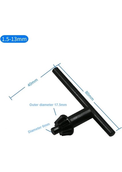 1.5-13 El Matkabı Anahtar Anahtarı Matkap Chuck Değişim Bit Dönüştürücü Adaptör Donanım Aracı Aksesuarları Matkap Chuck Anahtar Anahtarı (Yurt Dışından)
