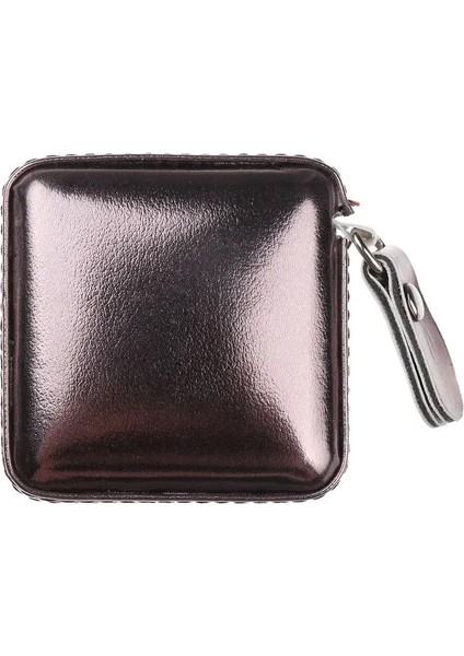 Gümüş Taşınabilir 1.5 M Retro Vintage Santimetre Inç Rulo Mezura Cetvel Pu Deri Mezura Mini (Yurt Dışından)