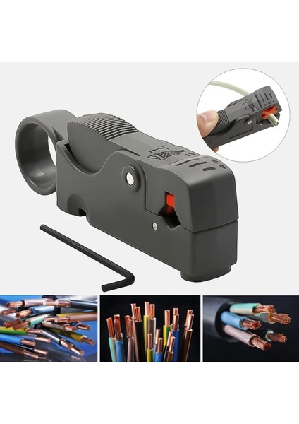 Siyah Çok Fonksiyonlu Elektrikli Sıyırma Bıçağı Pense Araçları Koaksiyel Kablo Tel Pense Kesici Striper Utp/stp RG59 Rg6 Rg7 RG11 (Yurt Dışından) fiyatları