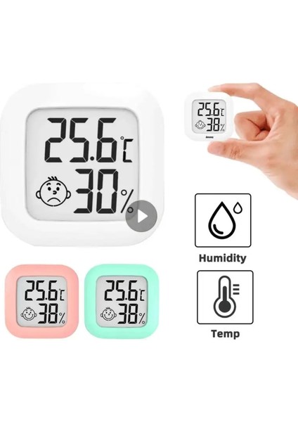 Pembe Mini LCD Dijital Termometre Higrometre Kapalı Oda Elektronik Sıcaklık Nem Ölçer Sensörü Ölçer Hava Istasyonu Ev Için (Yurt Dışından)