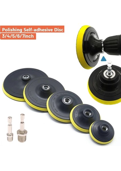 7in M14 3/4/5 Inç Destek Pedi Araba Parlatıcı Kaput Açı Öğütücü Tekerlek Sander Disk Otomatik Parlatma 10/14MM Kendinden Yapışkanlı Destek Pedi (Yurt Dışından) fiyatları