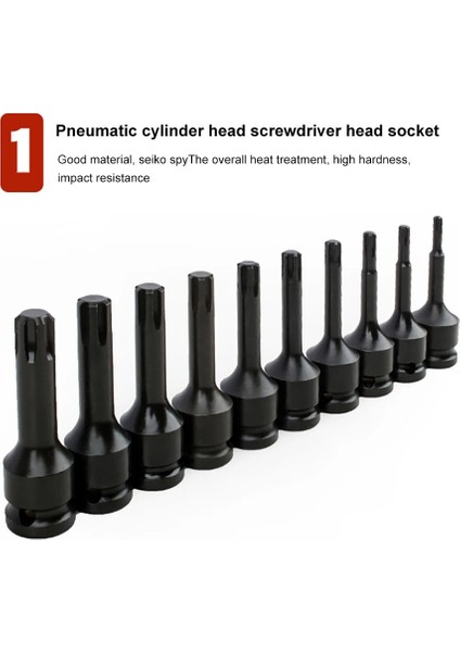 Rt9 1 Adet Yıldız Torx Bit 1/2 Sürücü Soket Adaptörü 78MM Pnömatik Silindir Kafası Cıvata Kol Elektrikli Darbeli Anahtar Tornavida Uçları Aracı (Yurt Dışından)