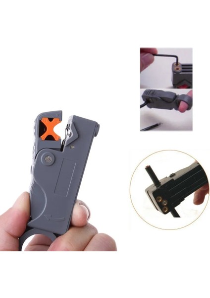 Otomatik Sıyırma Pensesi Döner Koaksiyel Tel Kablo Striptizci Bıçak Tel Sıyırma Sıkma Pensesi RG59 Rg6 Rg7 RG11 Onarım Aracı (Yurt Dışından)