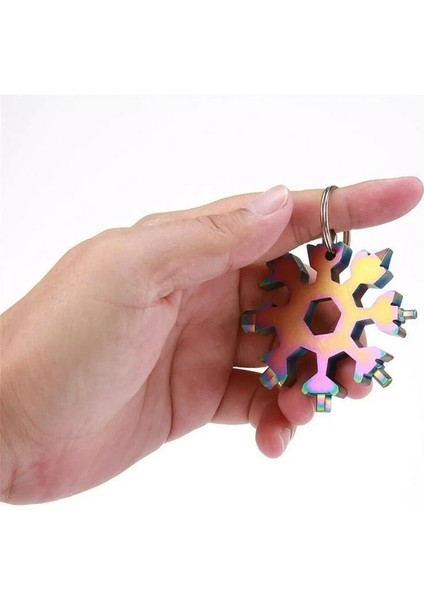 Kalın 18'i 1 Arada Paslanmaz Çelik Kar Taneleri Çok Amaçlı Alet Herramienta 18 En 1 Çok Fonksiyonlu Alet Copo De Nieve Llave Multiusos (Yurt Dışından) fırsatları