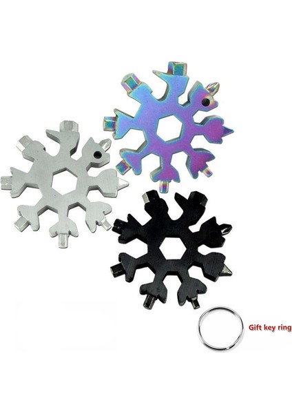 Kalın 18'i 1 Arada Paslanmaz Çelik Kar Taneleri Çok Amaçlı Alet Herramienta 18 En 1 Çok Fonksiyonlu Alet Copo De Nieve Llave Multiusos (Yurt Dışından) indirimleri