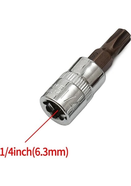 6 Adet/takım 1/4 "torx Tornavida Bit Seti Sürücü Soket Kafa Tornavida El Aracı Matkap Ucu Seti T10 T15 T20 T25 T30 T40 (Yurt Dışından) fiyatları