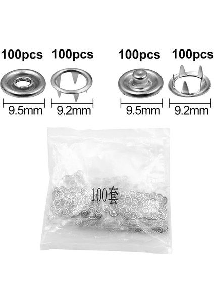 F Pense Alet Aksesuarları Metal Snap Düğmesi Bağlantı Elemanları Basın Çıtçıt Yaka Çivileri Baskı Bağlantı Elemanları Dıy Kurulum Giysi Kot Çanta Klipsi (Yurt Dışından)