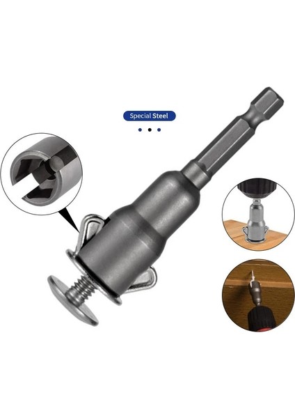 50MM 1/4 "kelebek Cıvata Lokma Anahtar Hex Shank Soket Adaptör Somunu Güç Aracı Için Oluklu Tornavida Ağaç Işleme Konumlandırma Bit (Yurt Dışından) fırsatları