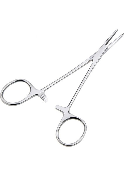 Düz 12.5 cm Paslanmaz Çelik Kavisli Uç ve Düz Uçlu Forseps Kilitleme Kelepçesi Hemostatik Forseps Arteriyel Forseps Kelepçe Balık Oltası Pense (Yurt Dışından)