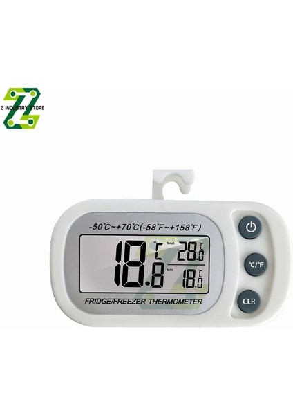 Beyaz Mini Dijital Elektronik Buzdolabı Don Dondurucu Odası LCD Buzdolabı Termometre Metre Kanca ile Asılı Ev (Yurt Dışından) modelleri