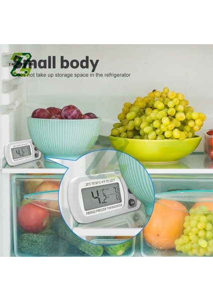 Beyaz Mini Dijital Elektronik Buzdolabı Don Dondurucu Odası LCD Buzdolabı Termometre Metre Kanca ile Asılı Ev (Yurt Dışından) indirimleri