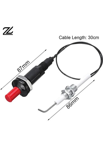 02 Piezo Kıvılcım Ateşleme Seti Kablolu 30 cm Uzun Basma Düğmesi Mutfak Çakmaklar Ev Aletleri Aksesuarları (Yurt Dışından) fiyatları