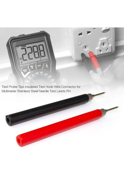 1 Çift 120MM Yalıtımlı Test Ölçer Probu Yalıtımlı Test Kanca Tel Bağlayıcı Multimetre Paslanmaz Çelik Iğne Test Uçları Pin (Yurt Dışından) fiyatları