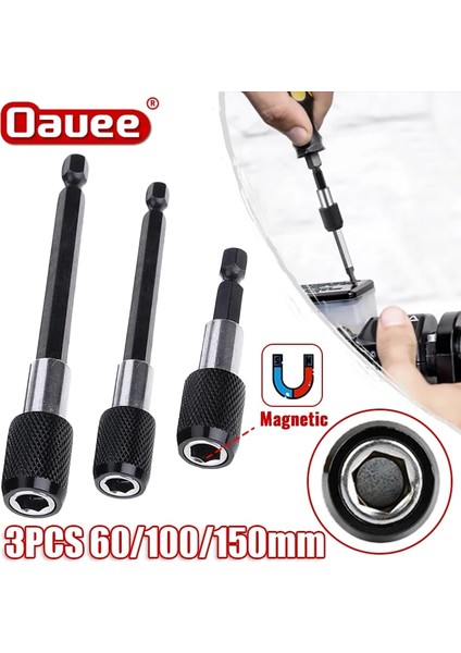 Set 7 Oauee 1/4 Inç Hex Shank Hızlı Bırakma Elektrikli Matkap Manyetik Tornavida Bit Ayarlanabilir Uzatma Tutucu Bar Shank Elektrikli El Aletleri (Yurt Dışından) fiyatları
