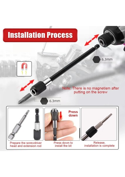 Set 7 Oauee 1/4 Inç Hex Shank Hızlı Bırakma Elektrikli Matkap Manyetik Tornavida Bit Ayarlanabilir Uzatma Tutucu Bar Shank Elektrikli El Aletleri (Yurt Dışından) fırsatları