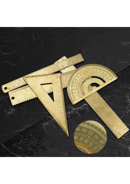 Yeşil Mini Retro Pirinç Cetvel Üçgen Cetvel Iletki Ölçü Aletleri Haritacılık Cetvel Geometrik Metal Çizim Seti Yer Işareti Kırtasiye (Yurt Dışından) indirimleri