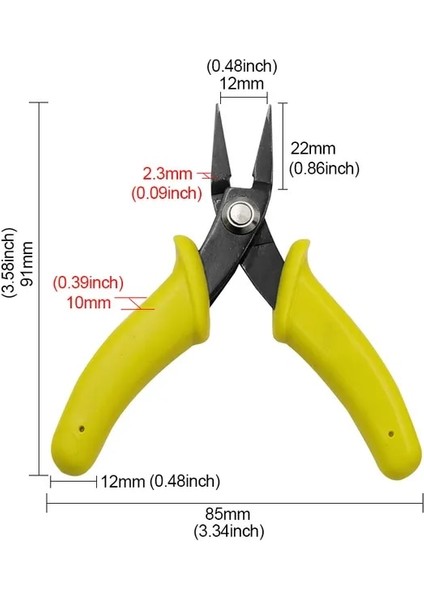 3.5 Inç Mini Tel Gömme Kesici Çapraz Pense Yan Kesme Pense Kelepçe Pense Eğik Burun Elektronik Aletler Küçük Makas (Yurt Dışından)