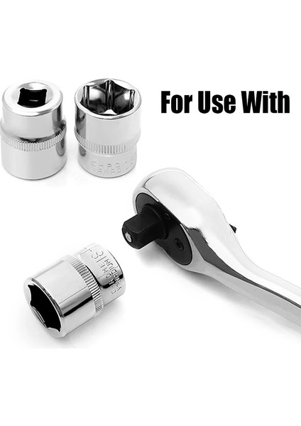 1 Adet Kısa Çubuk 30MM 63MM 3/8 "cırcır Soket Adaptör Seti 6MM-24MM Allen Hex Bit Soket Kare Sürücü Darbe Tornavida Tutucu Adaptörü Dönüştürücü (Yurt Dışından)