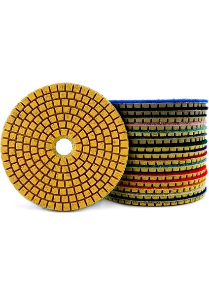 2000,1 Adet 4 Inç 1 Adet 3 "/4" Islak Elmas Parlatma Pedi Esnek Taşlama Diskleri Granit Mermer Beton Zemin Taş Parlatma Polimento Aracı (Yurt Dışından)
