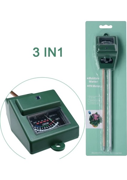 3 In1 3 In 1 Toprak Ph Ölçer Nem Işık Ph Test Cihazı Asitlik Nem Güneş Işığı Bahçe Çiçekleri Nem Dedektörü Toprak Nem Sensörü Ölçer (Yurt Dışından)
