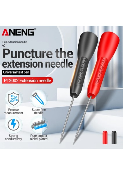 PT2002 Aneng 1 Çift 2mm Delici Multimetre Test Probları Ucu Ölçüm Cihazı Iğne Dönüşüm Pimleri Taşınabilir Test Cihazı Değiştirilebilir (Yurt Dışından) indirimleri