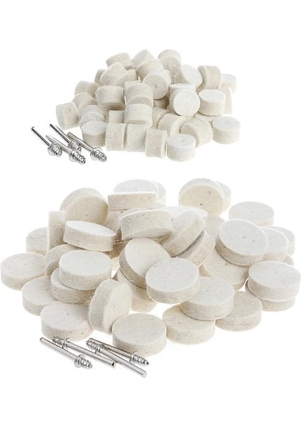 B-75MM 50 Adet 13/25MM Yün Keçe Parlatma Parlatma Taşı Taşlama Pedi + 4 Adet 3.15 mm Saplar (Yurt Dışından) modelleri