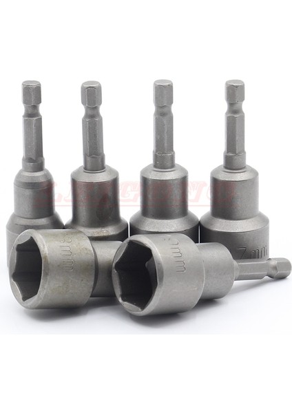 5mm x 65MM 1 Adet Manyetik Darbe Somun Sürücü Soket Metrik 5mm ~ 19MM Darbe Sınıf Somun Ayarlayıcılar 6.35MM Hex Shank Matkap Ucu Adaptörü (Yurt Dışından)