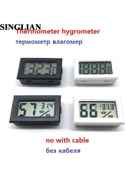 Sıcaklık Nem Beyaz Mini Dijital LCD Kapalı Uygun Sıcaklık Sensörü Nem Ölçer Termometre Higrometre Ölçer Kablo Olmadan (Yurt Dışından) fiyatları