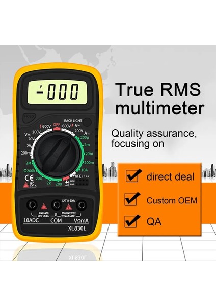 XL830L Dijital Multimetre XL830L Taşınabilir Yüksek Hassasiyetli Dijital Ekran Evrensel Kayış Arka Işık Elektrikli Çok Fonksiyonlu Metre (Yurt Dışından) modelleri