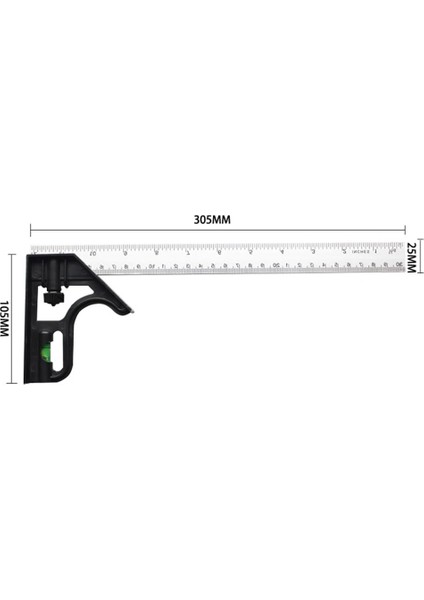 Çok Fonksiyonlu Açı Cetvel Iletki Kombinasyonu Kare Paslanmaz Çelik Cetvel Pro Ahşap Ölçü Cetveli 305MM Profil Işaretleme Aracı (Yurt Dışından) fırsatları