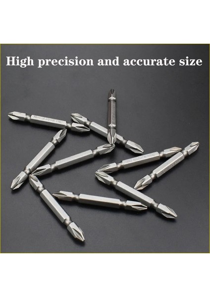 300MM Ph2 50L/500L Çift Çapraz Tornavida Manyetik Bit 1/4 Inç Shank S2 Çapraz Bit Matkap Kafası Tornavida Uçları El Aleti Seti Ph1/ph2/ph3 (Yurt Dışından)