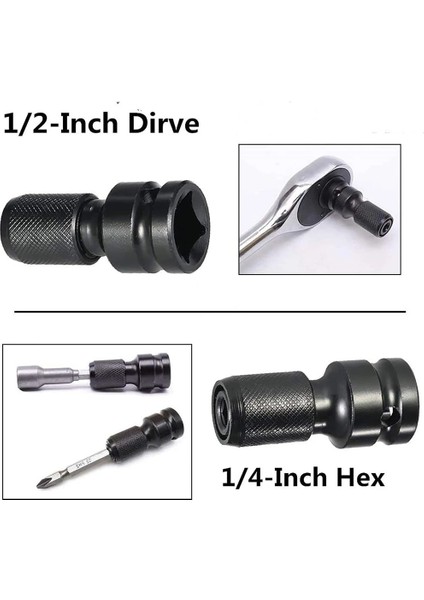 1 Adet Yükseltilmiş 1/2 Inç Kare 1/4 Inç Hex Cırcır Soket Darbe Anahtarı Lokma Seti Adaptör Anahtarı Sürücü Dönüştürücü Hızlı Bırakma Aracı (Yurt Dışından) indirimleri