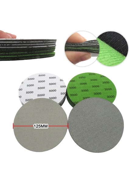 125MM-3000 125MM 150MM Yuvarlak Sünger Zımpara Kağıdı Pratik Cırt Cırt Zımpara Diski 3000 5000 Parlatma Için Flok Zımpara Kağıdı (Yurt Dışından) modelleri