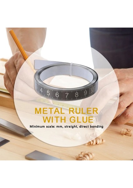 Soldan Sağa 2 M Paslanmaz Çelik Gönye Parça Mezura Kendinden Yapışkanlı Metrik Çelik Cetvel Gönye Testere Ölçeği Ağaç Işleme Cetvel Masa Testere Bant Parça (Yurt Dışından) indirimleri