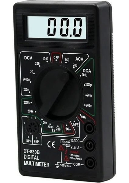 Siyah 1 Takım LCD Dijital Multimetre Ac/dc 750/1000 V Dijital Mini Multimetre Probu Voltmetre Ampermetre Ohm Test Cihazı Metre Gerilim Akım (Yurt Dışından)