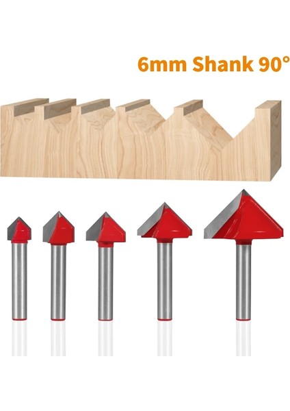 6X32X90 Yusun 3D V Tipi Planya Kesici Bit Yönlendirici Bit Cnc Katı Karbür Kesiciler Ağaç Işleme Freze Kesicisi Ahşap Bit Yüz Mill (Yurt Dışından)