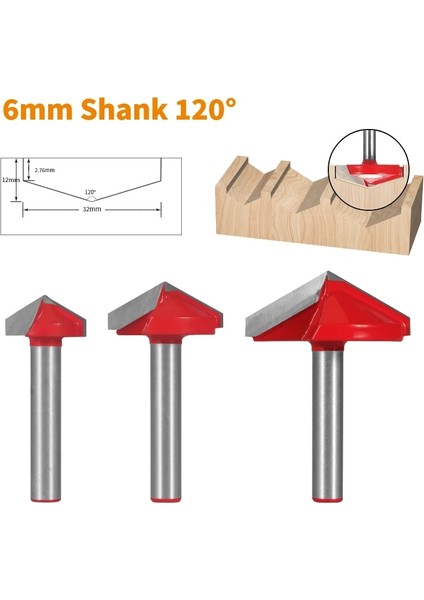 6X32X90 Yusun 3D V Tipi Planya Kesici Bit Yönlendirici Bit Cnc Katı Karbür Kesiciler Ağaç Işleme Freze Kesicisi Ahşap Bit Yüz Mill (Yurt Dışından)